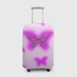 Чехол для чемодана 3D Y2K purple butterfly