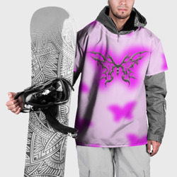 Накидка на куртку 3D Y2K purple butterfly