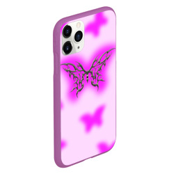 Чехол для iPhone 11 Pro матовый Y2K purple butterfly - фото 2