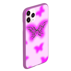 Чехол для iPhone 11 Pro Max матовый Y2K purple butterfly - фото 2