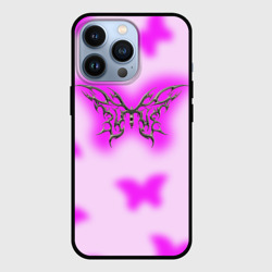 Чехол для iPhone 13 Pro Y2K purple butterfly