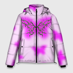 Мужская зимняя куртка 3D Y2K purple butterfly