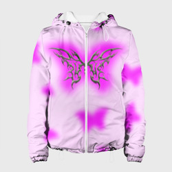 Женская куртка 3D Y2K purple butterfly