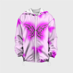 Детская куртка 3D Y2K purple butterfly