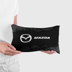 Подушка 3D антистресс Mazda speed на темном фоне со следами шин по-горизонтали - фото 2