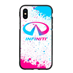 Чехол для iPhone XS Max матовый Infiniti neon gradient style