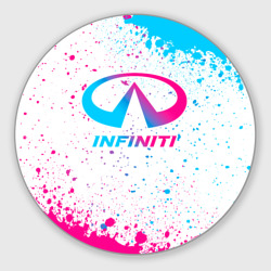 Круглый коврик для мышки Infiniti neon gradient style