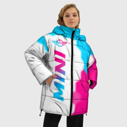 Женская зимняя куртка Oversize Mini neon gradient style по-вертикали - фото 2
