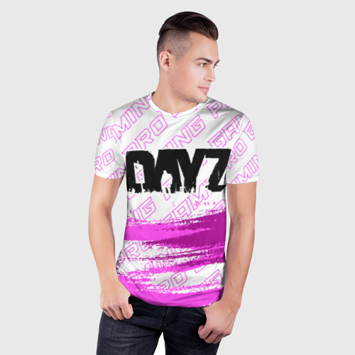 Мужская футболка 3D Slim DayZ pro gaming посередине, цвет 3D печать - фото 3