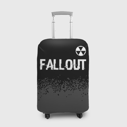 Чехол для чемодана 3D Fallout glitch на темном фоне посередине, цвет 3D печать