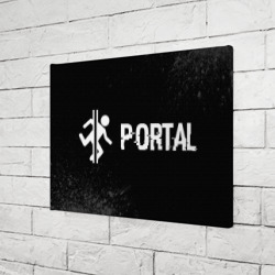 Холст прямоугольный Portal glitch на темном фоне по-горизонтали - фото 2