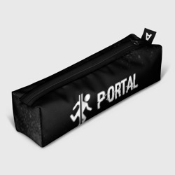 Пенал школьный 3D Portal glitch на темном фоне по-горизонтали