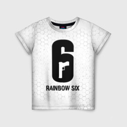 Детская футболка 3D Rainbow Six glitch на светлом фоне