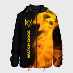 Мужская куртка 3D Watch Dogs - gold gradient по-вертикали