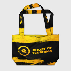 Пляжная сумка 3D Ghost of Tsushima - gold gradient по-горизонтали