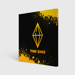 Холст квадратный The Sims - gold gradient