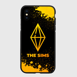 Чехол для iPhone XS Max матовый The Sims - gold gradient