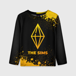 Детский лонгслив 3D The Sims - gold gradient