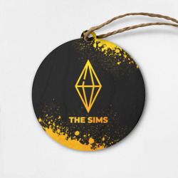 Деревянная игрушка круг The Sims - gold gradient