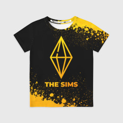 Детская футболка 3D The Sims - gold gradient