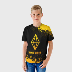 Детская футболка 3D The Sims - gold gradient - фото 2