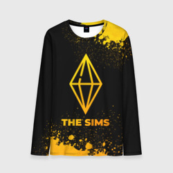 Мужской лонгслив 3D The Sims - gold gradient