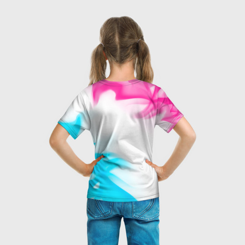 Детская футболка 3D Tomb Raider neon gradient style вертикально, цвет 3D печать - фото 6