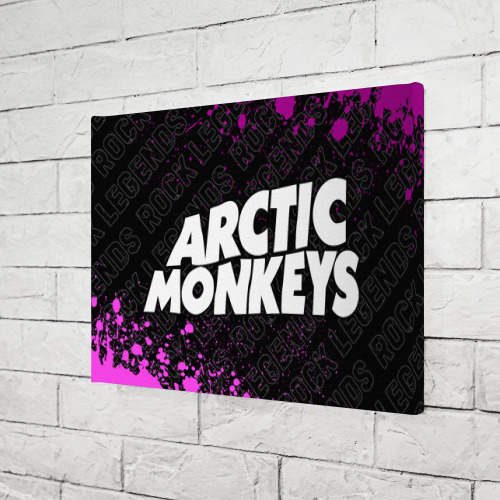 Холст прямоугольный Arctic Monkeys rock legends по-горизонтали, цвет 3D печать - фото 3