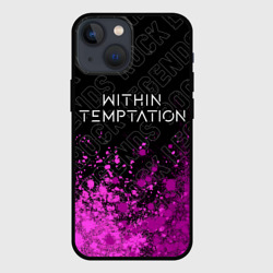 Чехол для iPhone 13 mini Within Temptation rock legends посередине