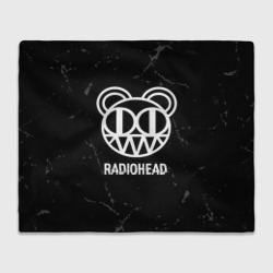 Плед 3D Radiohead glitch на темном фоне