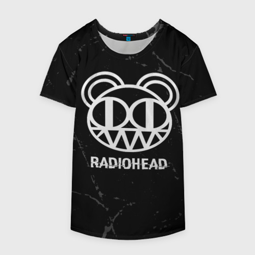 Накидка на куртку 3D Radiohead glitch на темном фоне, цвет 3D печать - фото 4