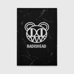 Обложка для автодокументов Radiohead glitch на темном фоне