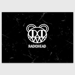 Поздравительная открытка Radiohead glitch на темном фоне