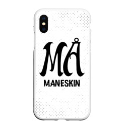 Чехол для iPhone XS Max матовый Maneskin glitch на светлом фоне