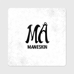 Магнит виниловый Квадрат Maneskin glitch на светлом фоне