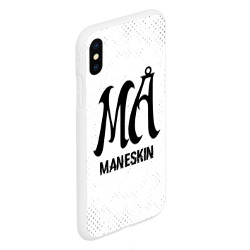 Чехол для iPhone XS Max матовый Maneskin glitch на светлом фоне - фото 2