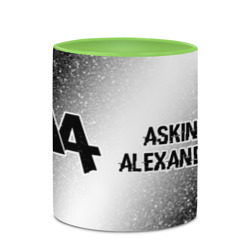 Кружка с полной запечаткой Asking Alexandria glitch на светлом фоне по-горизонтали - фото 2