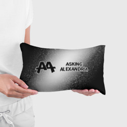 Подушка 3D антистресс Asking Alexandria glitch на светлом фоне по-горизонтали - фото 2