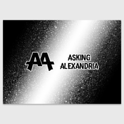 Поздравительная открытка Asking Alexandria glitch на светлом фоне по-горизонтали