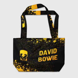 Пляжная сумка 3D David Bowie - gold gradient по-горизонтали