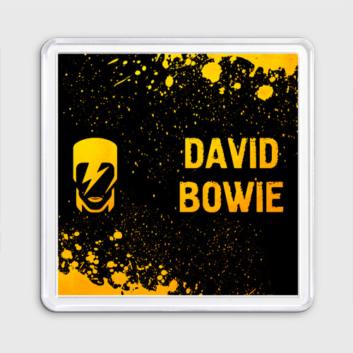 Магнит 55*55 David Bowie - gold gradient по-горизонтали