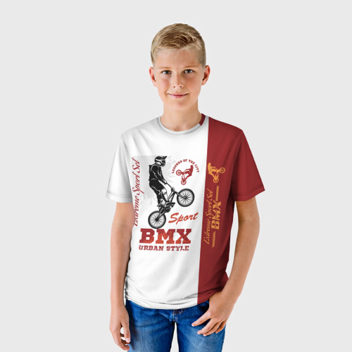 Детская футболка 3D BMX urban style, цвет 3D печать - фото 3