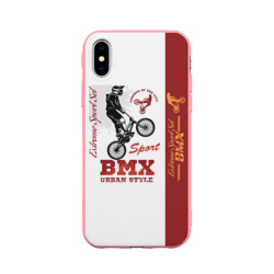 Чехол для iPhone X матовый BMX urban style