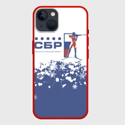 Чехол для iPhone 14 СБР - Союз Биатлонистов России