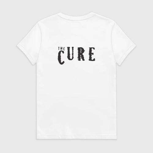 Женская футболка хлопок с принтом The Cure - A Band, вид сзади #1