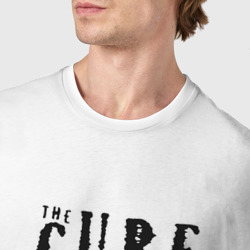 Футболка с принтом The Cure - Robert Smith для мужчины, вид на модели спереди №4. Цвет основы: белый