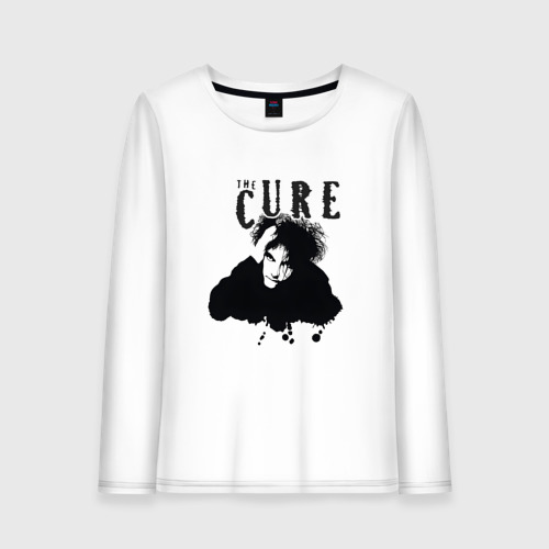 Женский лонгслив хлопок The Cure - Robert Smith, цвет белый