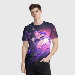 Мужская футболка 3D Восхождение в тени - тень - фото 2