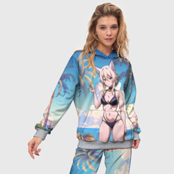 Женский костюм с толстовкой 3D Дзета в купальнике - фото 2