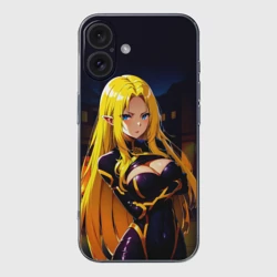 Чехол для iPhone 16 силиконовый с защитой камеры Альфа - Сад теней